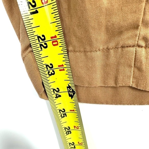 Torrid Size 16 Short Relaxed Taper Studio Linen High Rise Cargo Pant Camel Tan - Picture 11 of 12